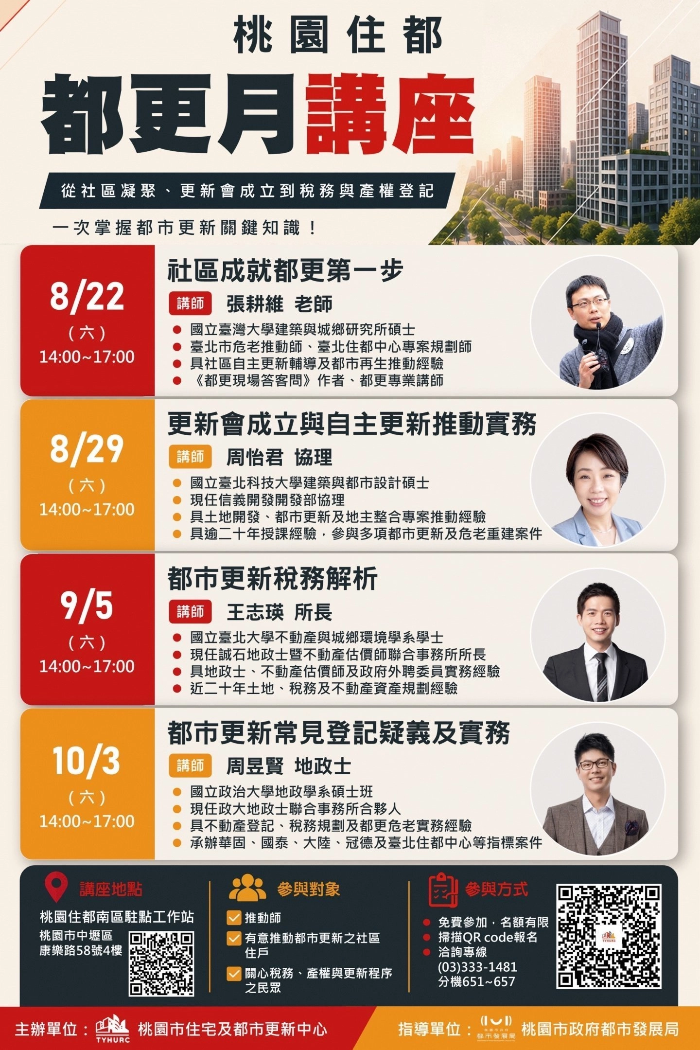 【講座報名】桃園住都都更月講座